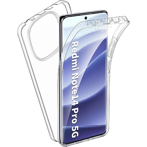 Coque 360 degrés intégrale pour Xiaomi Redmi Note 14 Pro 4G Protection arrière PC Case et Avant en TPU Transparente - XEPTIO