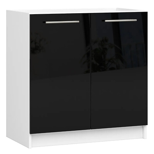 Akord Armoire Oliwia Blanc Et Noir Brillant 80X46X82