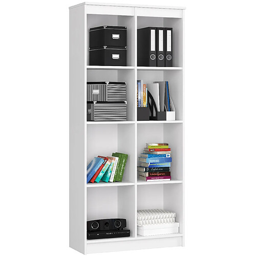 Akord Étagère De Bureau Blanc 80X35X180