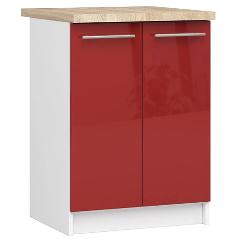 Akord Meuble bas de cuisine 2 portes - Blanc