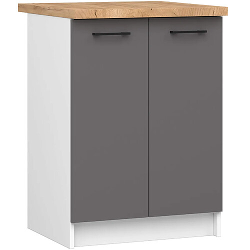 Akord Armoire Oliwia Avec Plan De Travail Blanc/Gris Graphite 46X60X85