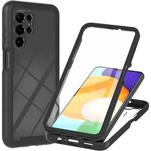 Coque 360 degrés intégrale pour Samsung Galaxy S25 Ultra 5G Protection arrière Avant noir - XEPTIO case