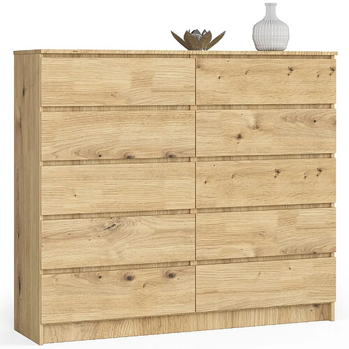 Akord Commode 10 tiroirs - Chêne