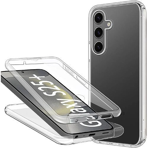 Coque 360 degrés intégrale pour Samsung Galaxy S25 Plus / S25+ 5G Protection arrière PC Case et Avant en TPU Transparente - XEPTIO case