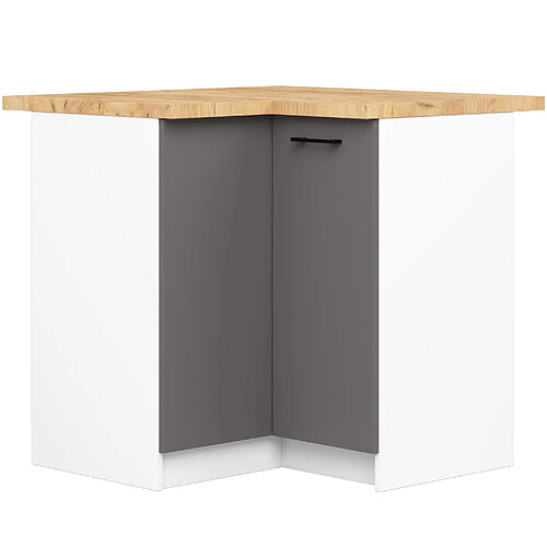 Akord Armoire Oliwia Avec Plan De Travail Blanc/Gris 46X90X82