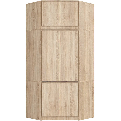 Akord Armoire D'angle Avec Surmeuble Chêne Sonoma 100X50X235