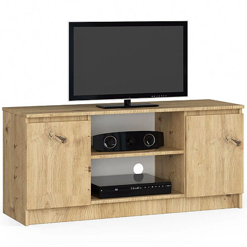 Akord Meuble Tv 2 Portes 1 Étagère Chêne Artisan 120X40X55