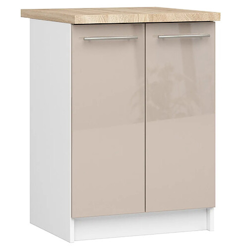 Akord Meuble bas de cuisine 2 portes - Blanc