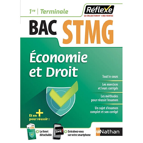 Economie et droit, bac STMG 1re, terminale : bac 2019 et 2020 · Occasion