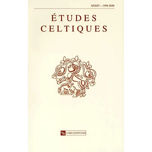 Etudes celtiques. Vol. 34. 1998-2000 · Occasion