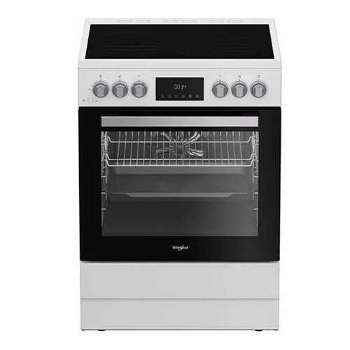 Cuisinière vitrocéramique 72l 4 feux blanc - W6V8LCSW - WHIRLPOOL