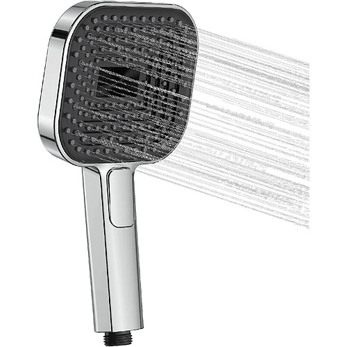 Vendos85 Pommeau de douche carré chromé haute pression 14,5 cm