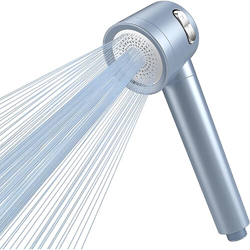 Vendos85 Pommeau de douche filtrant haute pression - 150 cm - 3 jets - Bleu