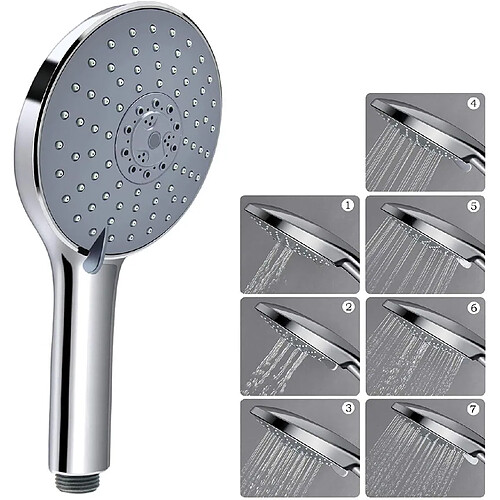 Vendos85 Pommeau de douche argenté 7 modes multi-fonctions