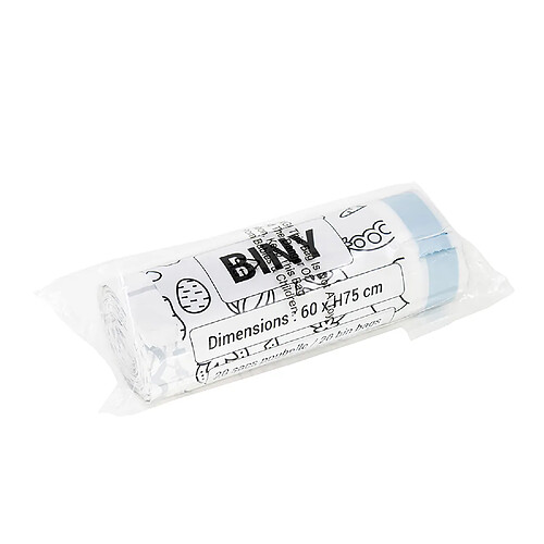 20 sacs poubelles résistants 30l/50l - BINY - KITCHEN MOVE