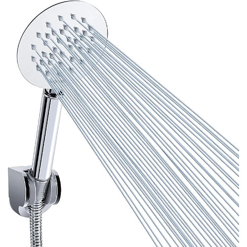 Vendos85 Pommeau de douche rond haute pression - 10,2 cm - Argenté