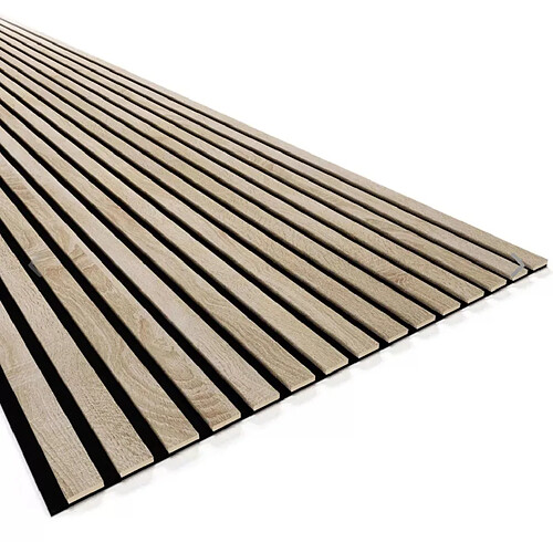 PROTOCOLE HOME Panneaux muraux à tasseaux BELLA PRO, 278 x 60 cm, MDF premium avec support feutrine acoustique.