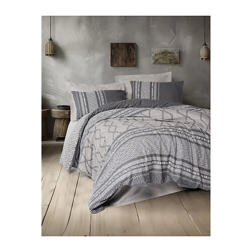 Ss_marque Parure de lit coton ranforcé - Taupe