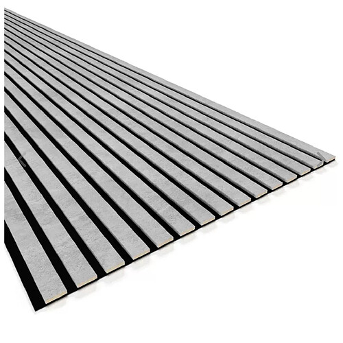 PROTOCOLE HOME Panneaux muraux à tasseaux BELLA PRO, 278 x 60 cm, MDF premium avec support feutrine acoustique.
