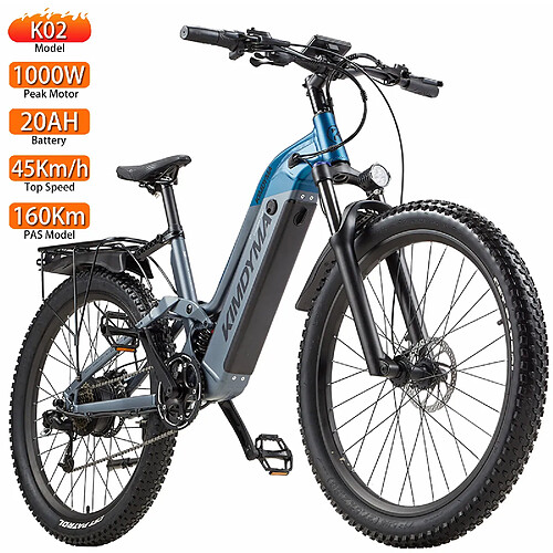 Vélo électrique KIMDYMA K02 27,5" 45Km/h 48V 20AH Bleu
