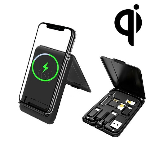 Chargeur Sans Fil 15W Compact Support Téléphone Avec Organisateur De Câbles YONIS