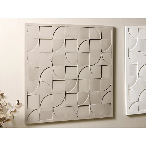 Alexandra House Living Panneau sculpté à différentes profondeurs, Topo 90x90 cm, 90x3x90 cm