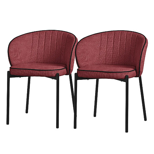ML-Design Lot de 2 chaises de salle à manger Chaise rembourrée Chaise de cuisine Chaise de