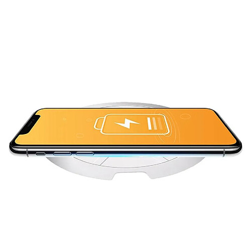 Chargeur Sans Fil Portable Léger 10W Charge Rapide Compatible Coque Téléphone Blanc YONIS
