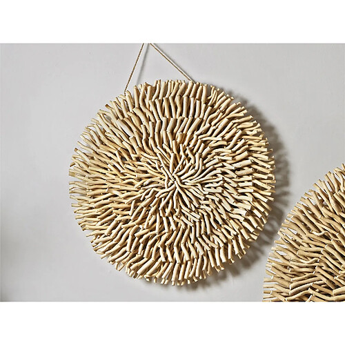 Alexandra House Living Panneaux circulaires à motifs de branches de mûrier, 80 cm de diamètre. 80 cm x 8 cm
