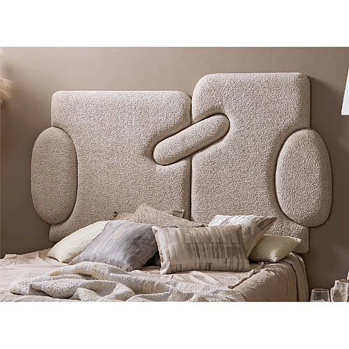 Alexandra House Living Tête de lit contemporaine, tissu éponge beige doux, 185 cm. 185 x 15 x 100 cm