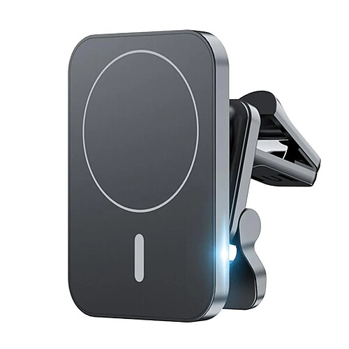 Chargeur Magsafe Sans Fil 15W Avec Indicateur LED Pour Voiture 360° Ajustable Noir YONIS