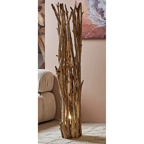 Alexandra House Living Lampadaire avec branches naturelles, 150 cm, 35 cm de diamètre x 150 cm
