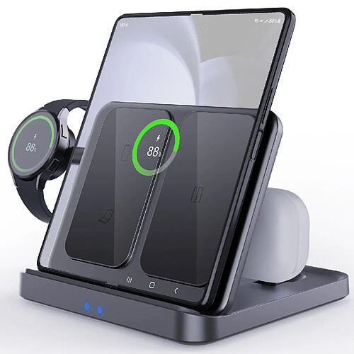 Chargeur Sans Fil 3 En 1 Pour Téléphones Écouteurs Et Montres Intelligentes YONIS