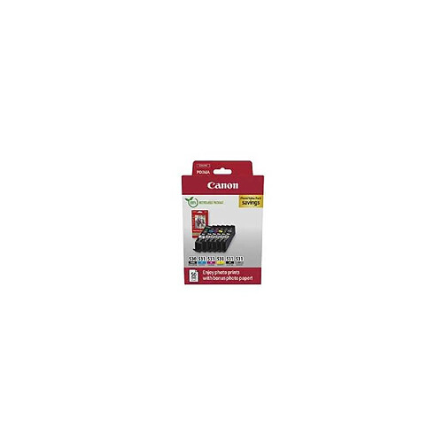 Canon PGI-530/CLI-531 Pack 6 cartouches + 50 papiers photo 10x15 cm