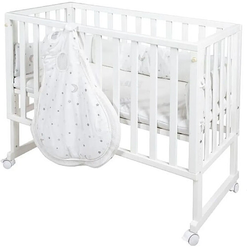 Lit Co-Sleeping 3-en-1 - ROBA - SAFE ASLEEP - Équipement 'Sternenzauber' Inclus - Blanc