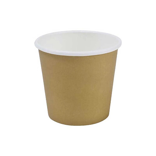 Spherealfapac Gobelets carton 10 cl kraft intérieur blanc Lot de 50 1416410