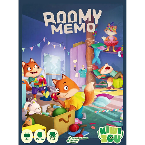 Kiwip Roomy Memo KIW005RO Jeu coopératif mémoire 4+ boîte compacte