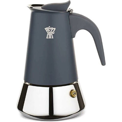 Piezzi STEELEXPRESS 6 tasses Cafetière italienne Bleu indigo Acier inoxydable