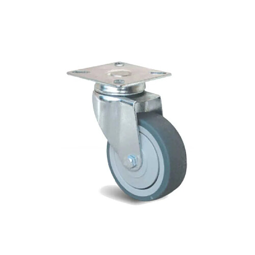 Guitel 66502 Roulette platine pivotante Ø50 mm caoutchouc sachet x4