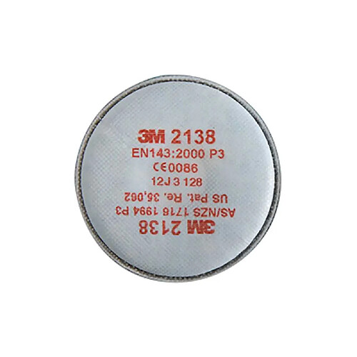 3M 2135 Filtres antipoussière P3 Boîte 1 paire compatibles séries 6000/6500/7500