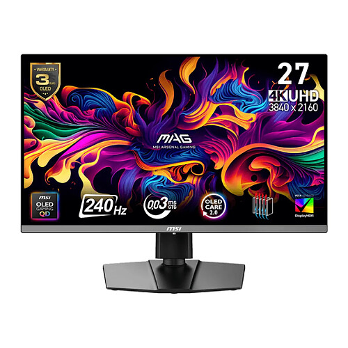 MSI MAG 272UP QD-OLED X24 Moniteur 27 pouces 4K UHD 240 Hz