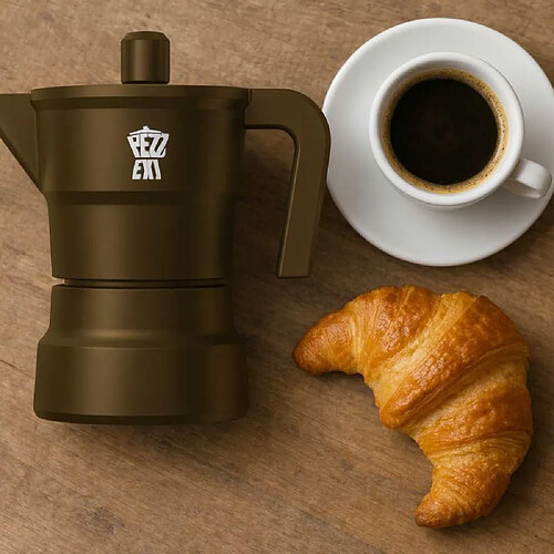 PEZZETTI SolidExpress Cafetière italienne 6 tasses kaki
