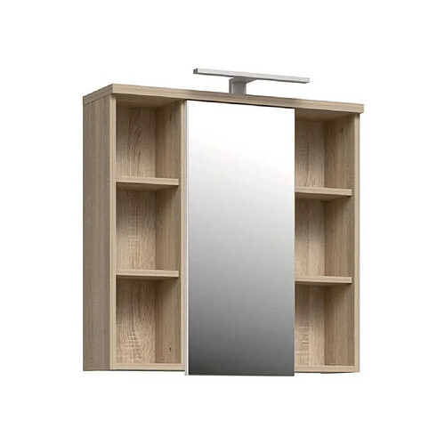 Forte-Forte VERH11NBQ34 Armoire 1 porte miroir Chêne Sonoma LED