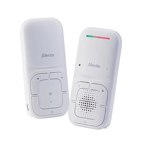 Alecto Babyphone Audio avec VOX et Portée 300m en DECT 1,8 GHz et Mode Full Eco Blanc