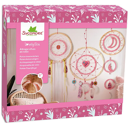 Au Sycomore SYCRE5362 Attrape-rêves rotin kit 3 pièces Dès 8 ans