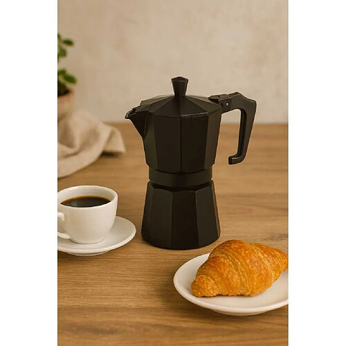 Piezzi ITALEXPRESS Cafetière italienne 6 tasses Noir