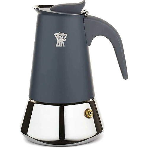 PEZZANI SALON STEELEXPRESS 2 tasses Cafetière italienne acier inox compatible induction bleu