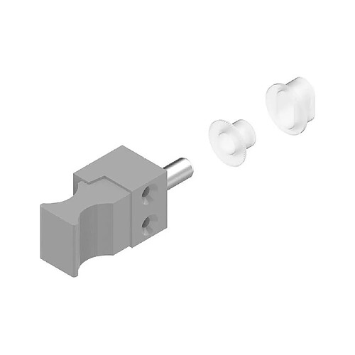 La Croisee Ds DS6219-007 Verrou de condamnation 19,5 mm pour portes coulissantes aluminium gris RAL9006