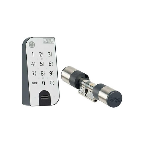 Burg-wächter Cylindre électronique connecté - Argent satiné
