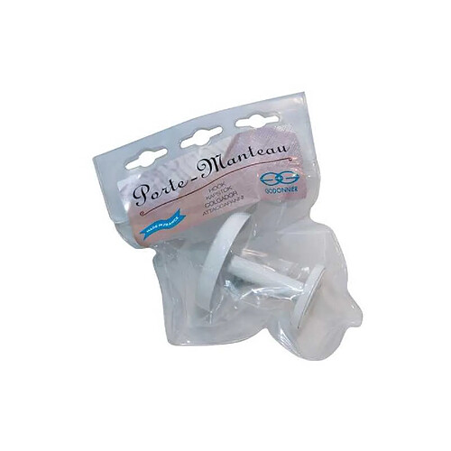 Godonnier 50101 Patère murale 1 tête Ø65 mm laquée blanche